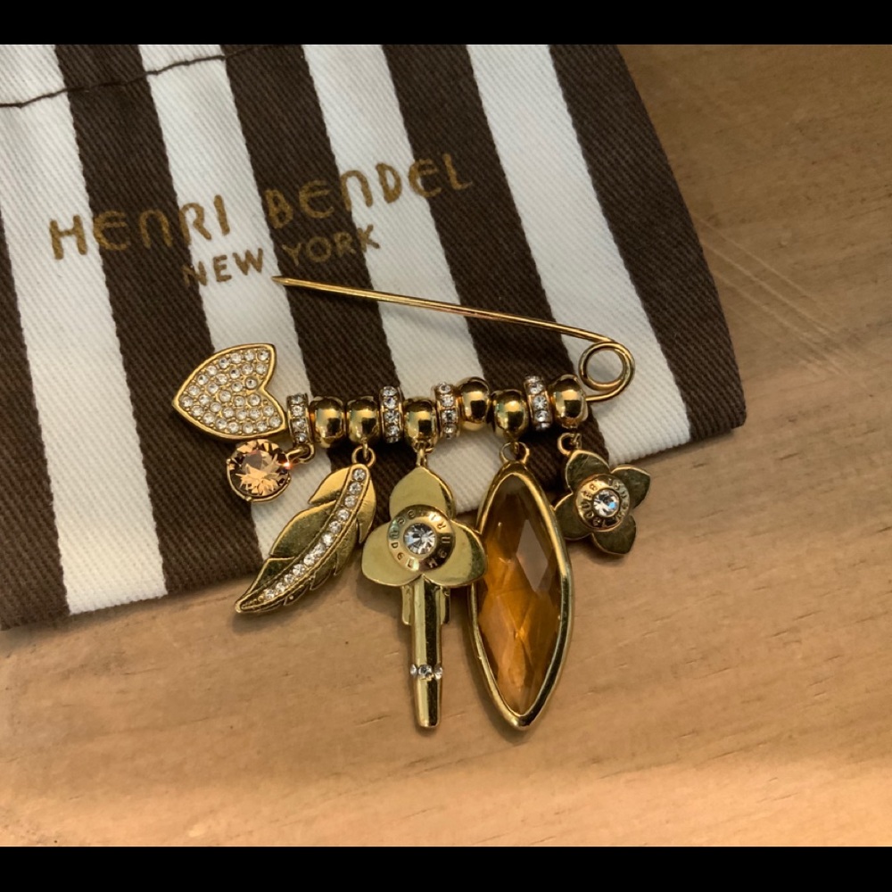 Henri BENDEL gold secret garden pin - Picture 5 of 8